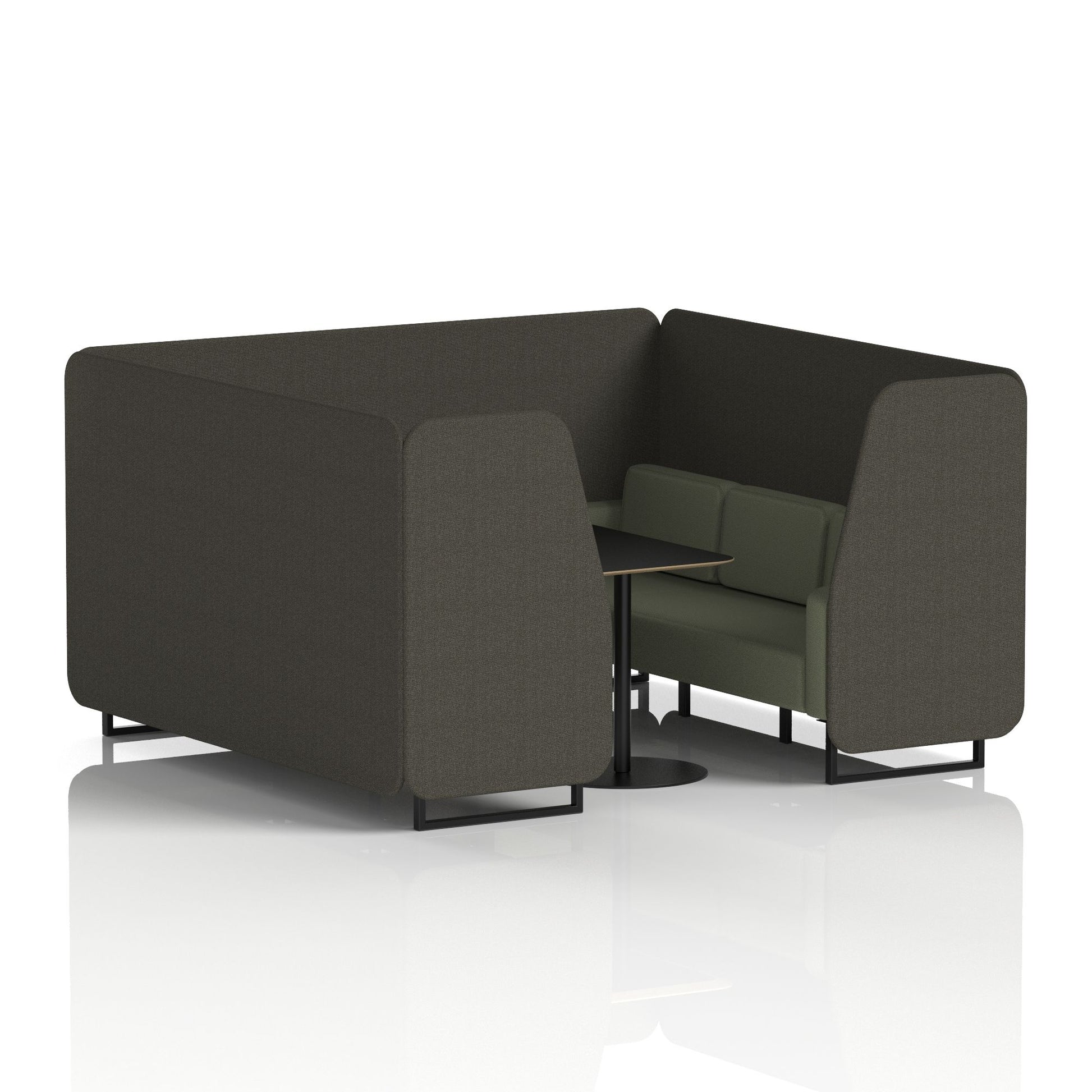 Brixworth Booth With Black Table In Two Tone