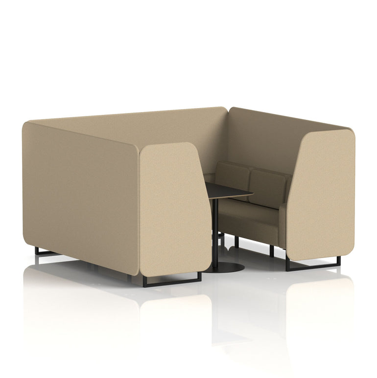 Brixworth Booth With Black Table In Two Tone