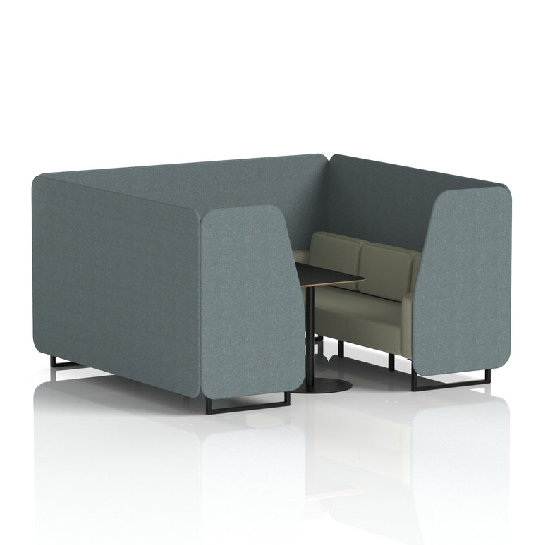 Brixworth Booth With Black Table In Two Tone