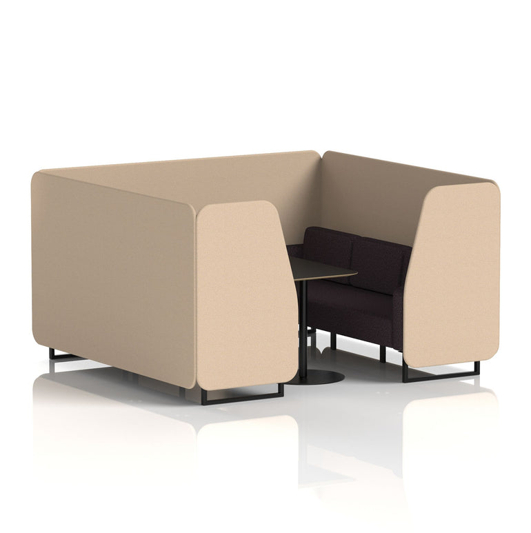 Brixworth Booth With Black Table In Two Tone