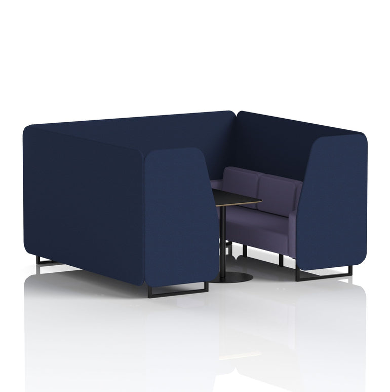 Brixworth Booth With Black Table In Two Tone