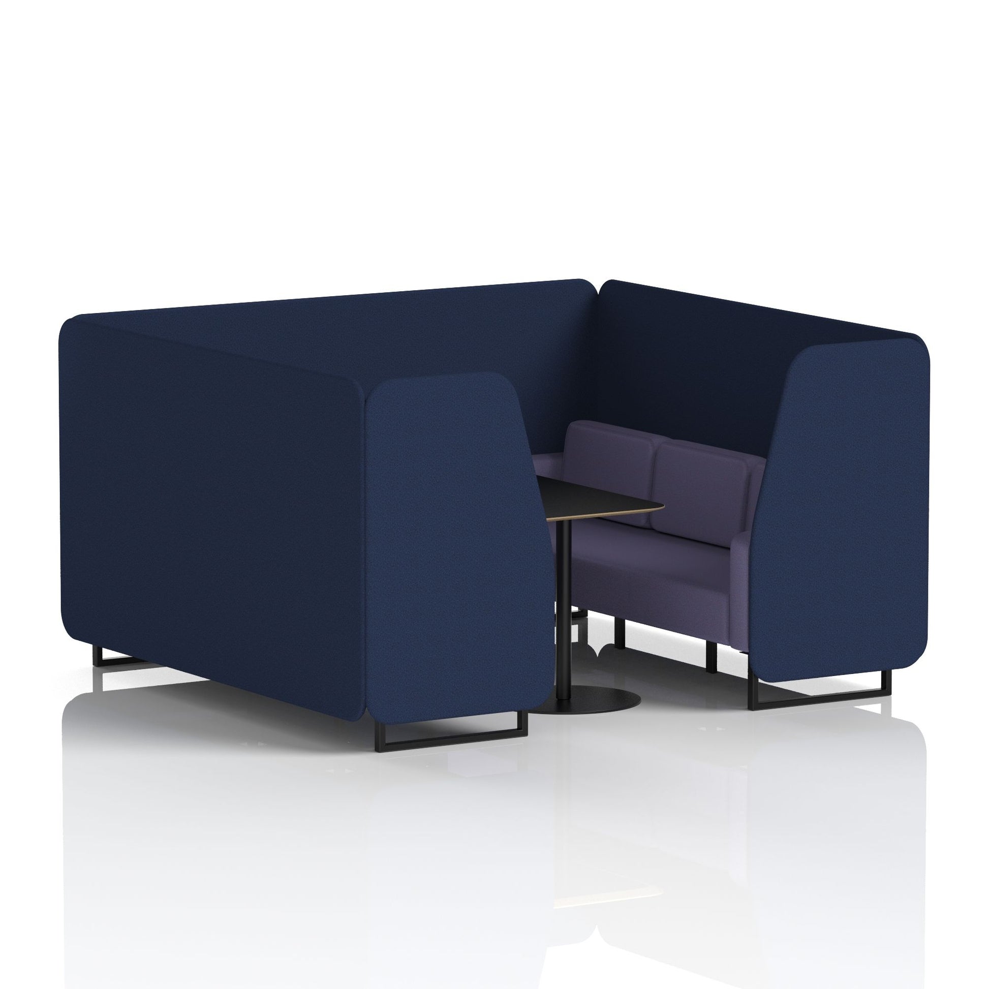 Brixworth Booth With Black Table In Two Tone