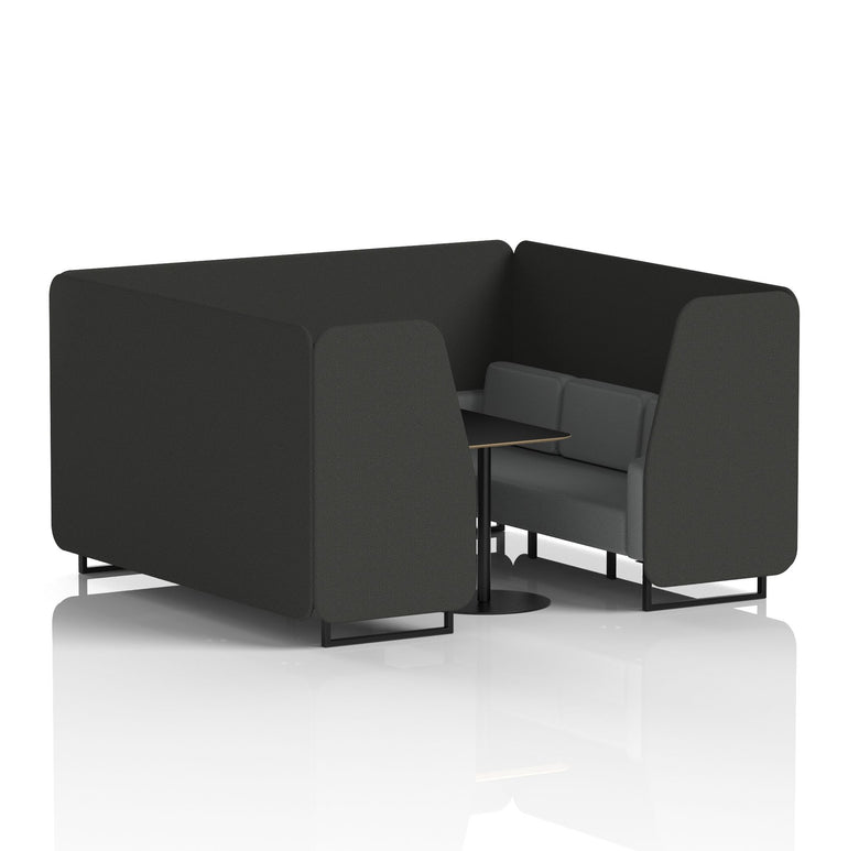 Brixworth Booth With Black Table In Two Tone