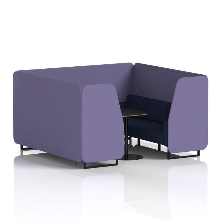Brixworth Booth With Black Table In Two Tone