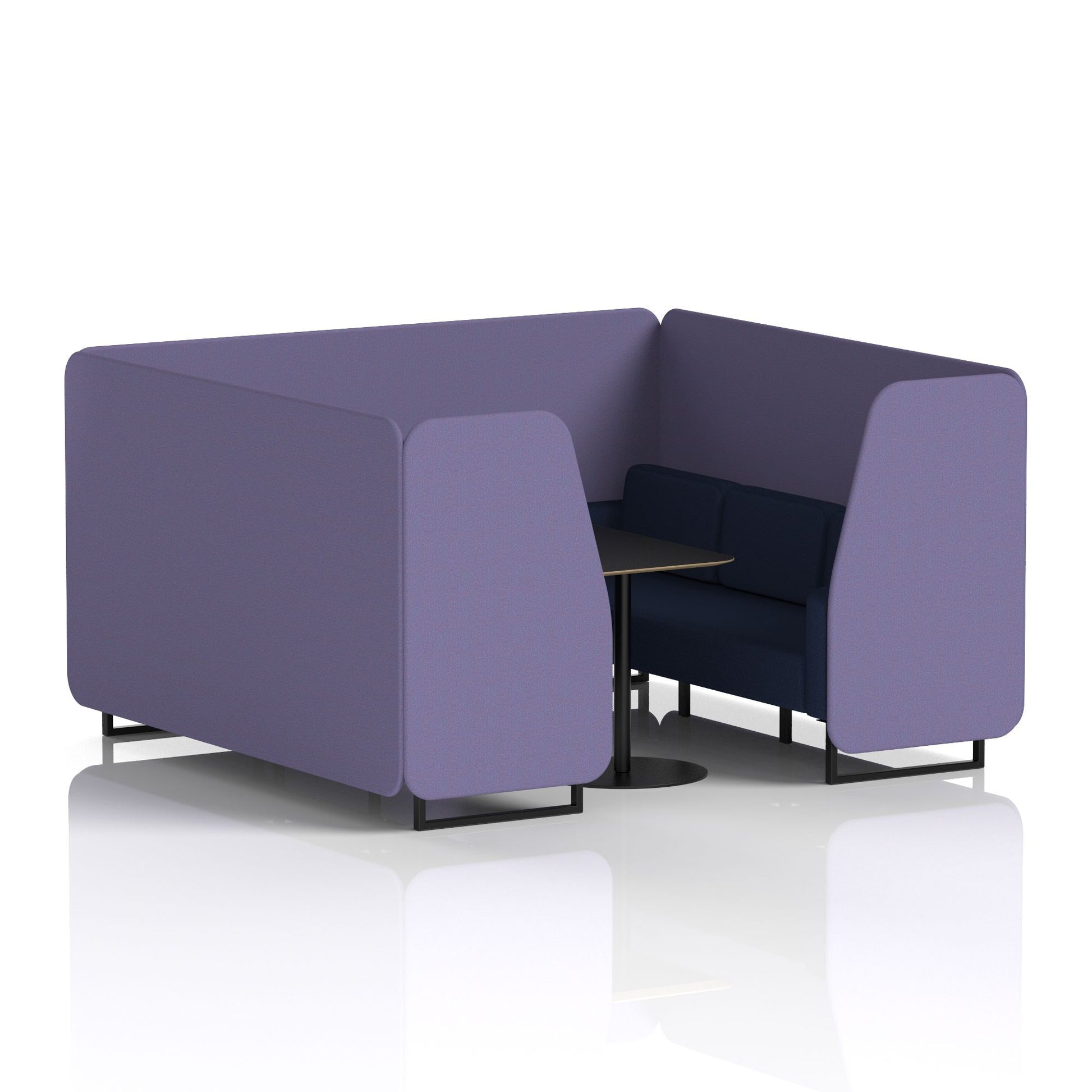 Brixworth Booth With Black Table In Two Tone