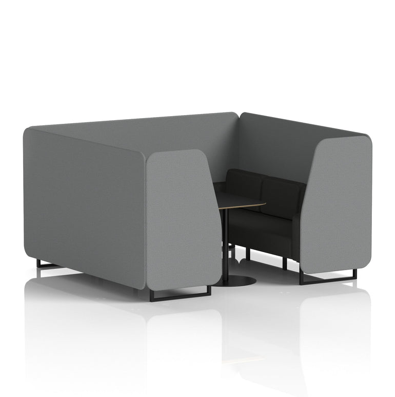 Brixworth Booth With Black Table In Two Tone
