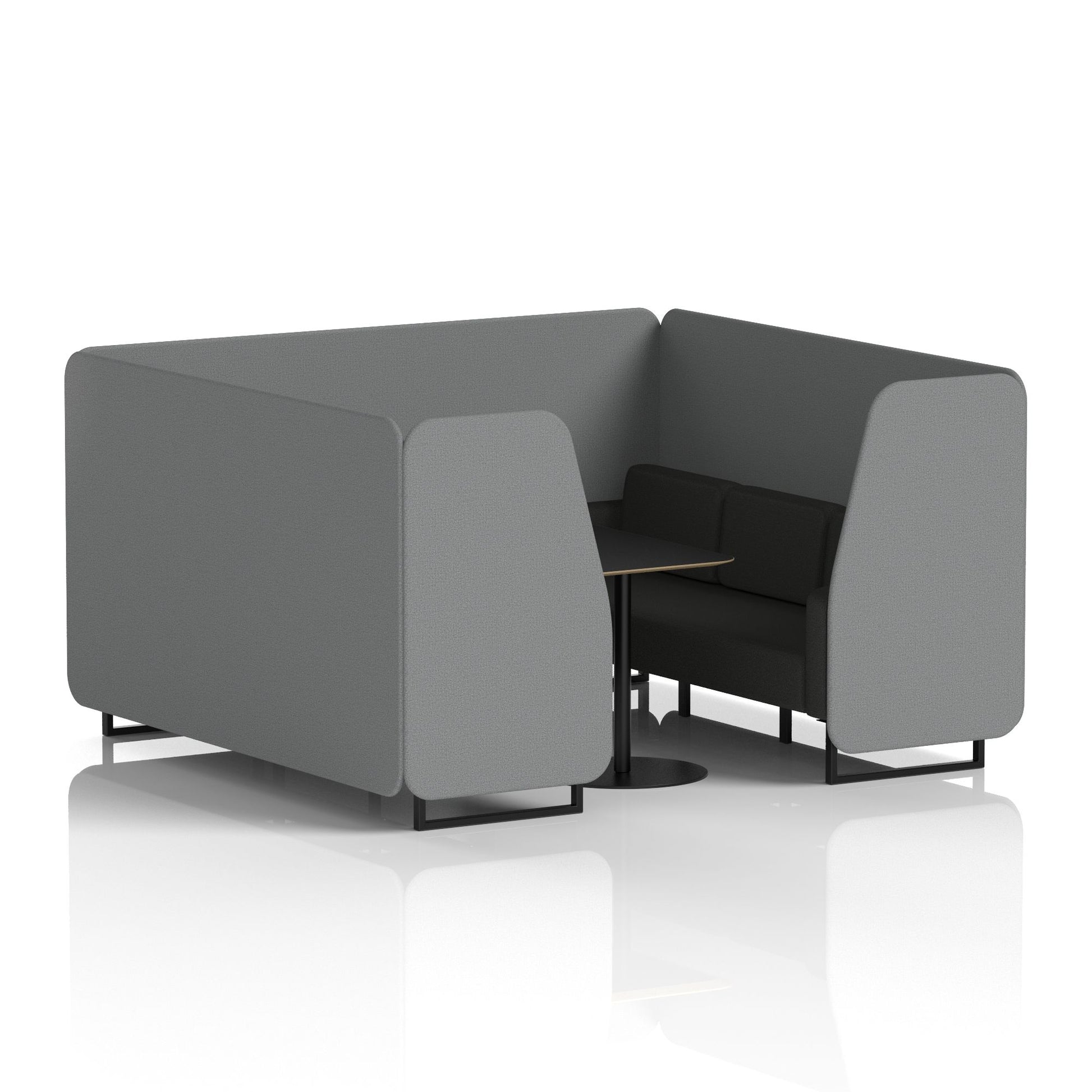 Brixworth Booth With Black Table In Two Tone