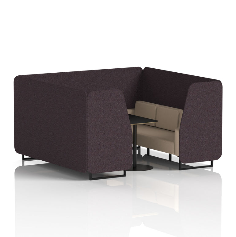 Brixworth Booth With Black Table In Two Tone