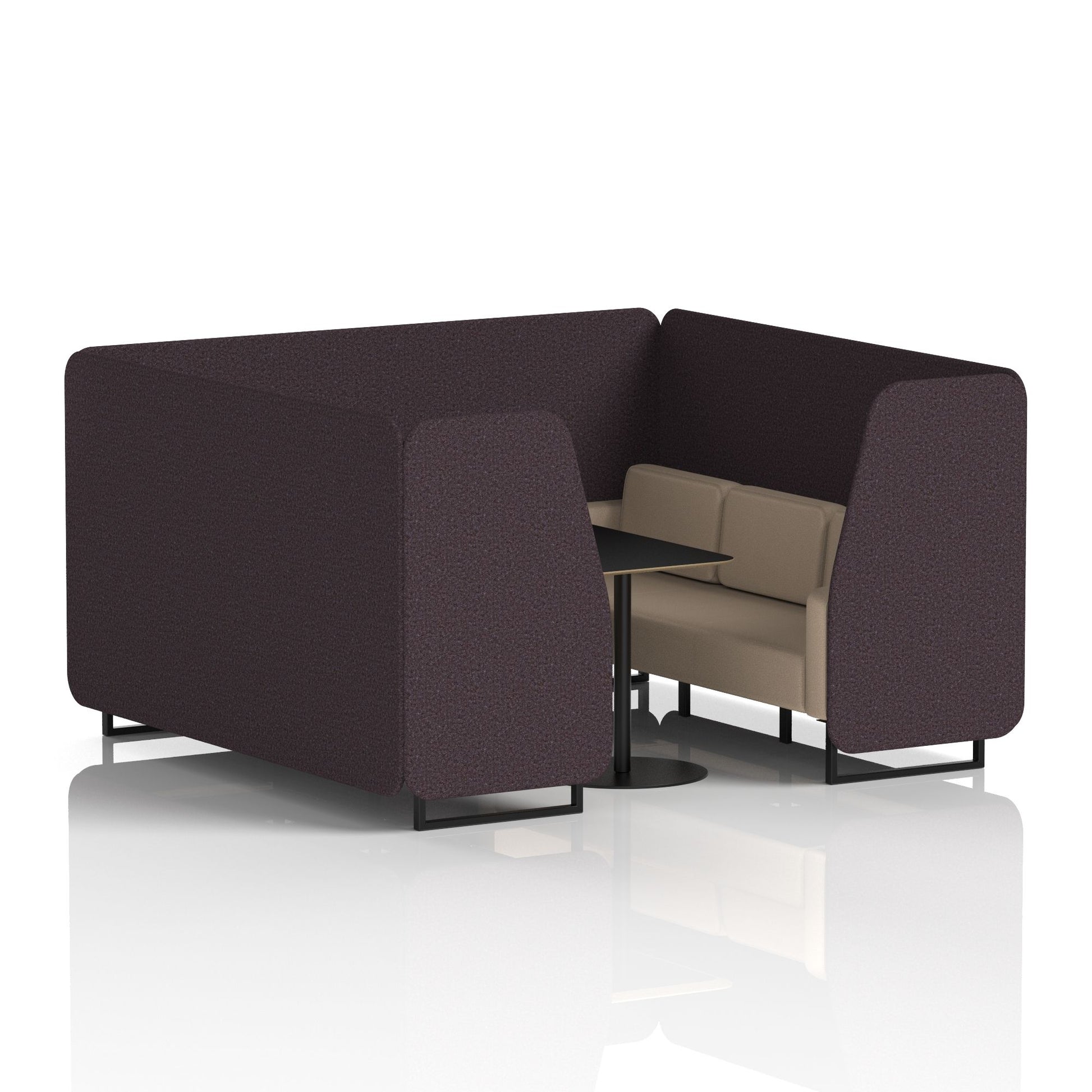 Brixworth Booth With Black Table In Two Tone
