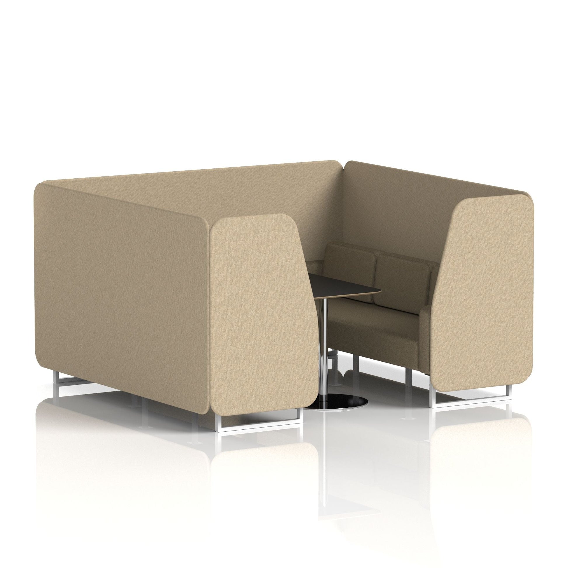 Brixworth Booth With Black Table In Two Tone