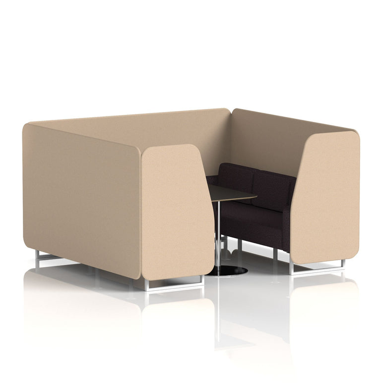 Brixworth Booth With Black Table In Two Tone