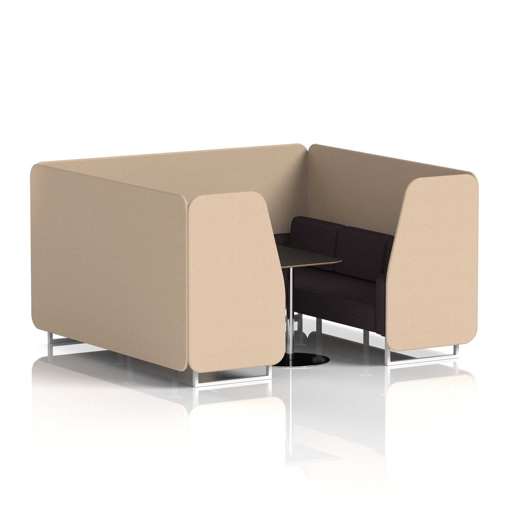 Brixworth Booth With Black Table In Two Tone
