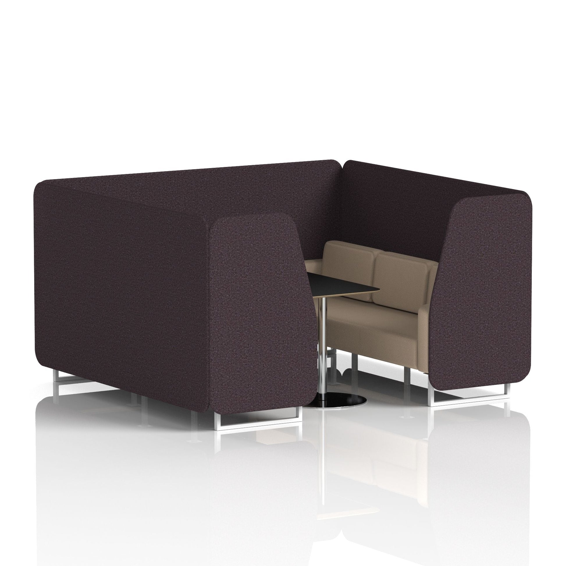 Brixworth Booth With Black Table In Two Tone