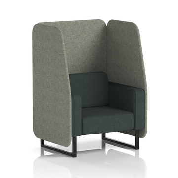 Rivet - Vitreous Panels And Charcoal Sofa