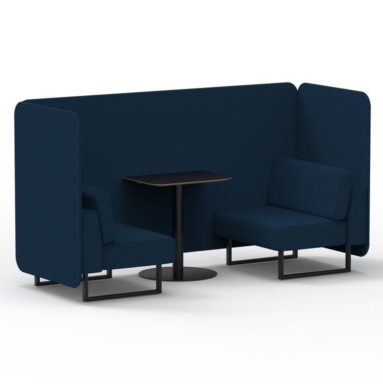 Brixworth Bench Booth With Black Table In Single Tone
