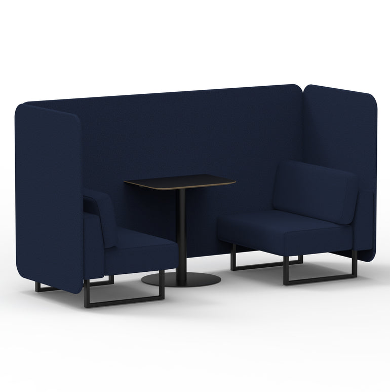 Brixworth Bench Booth With Black Table In Single Tone