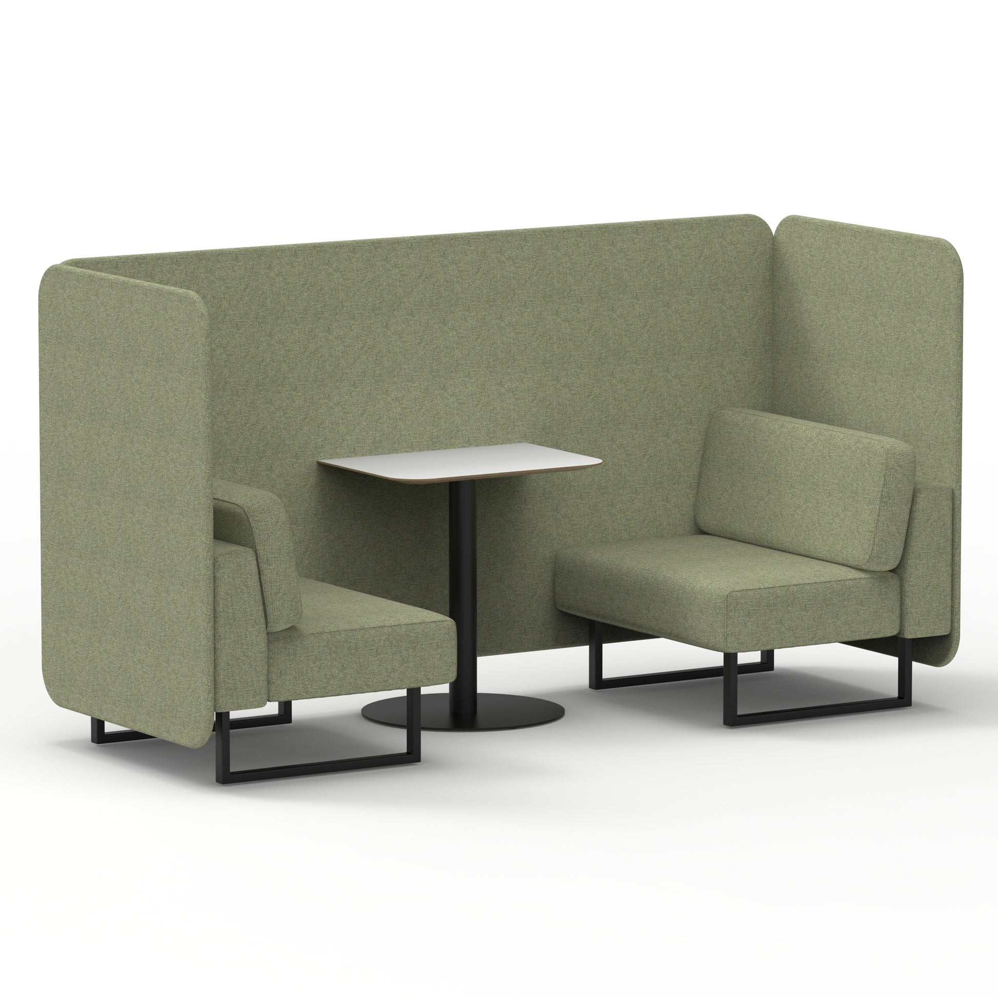 Brixworth Bench Booth With White Table In Single Tone
