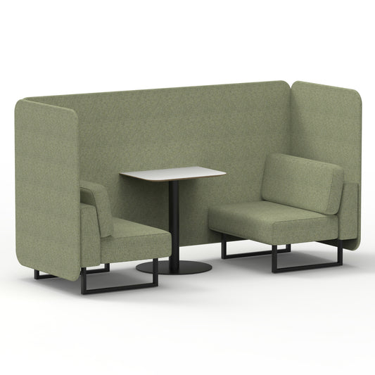 Brixworth Bench Booth With White Table In Single Tone