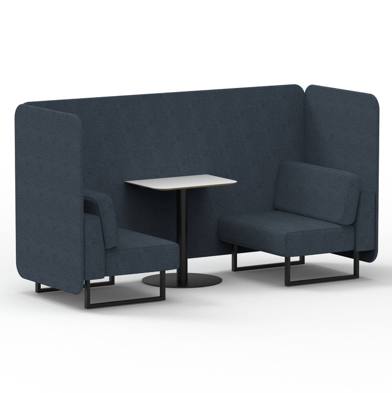 Brixworth Bench Booth With White Table In Single Tone