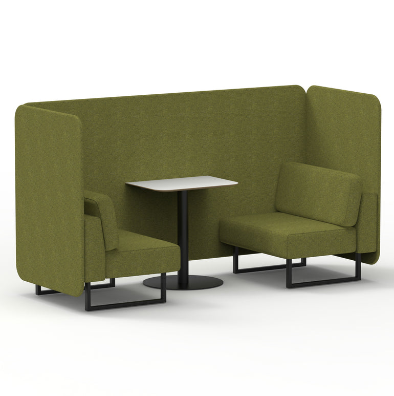 Brixworth Bench Booth With White Table In Single Tone