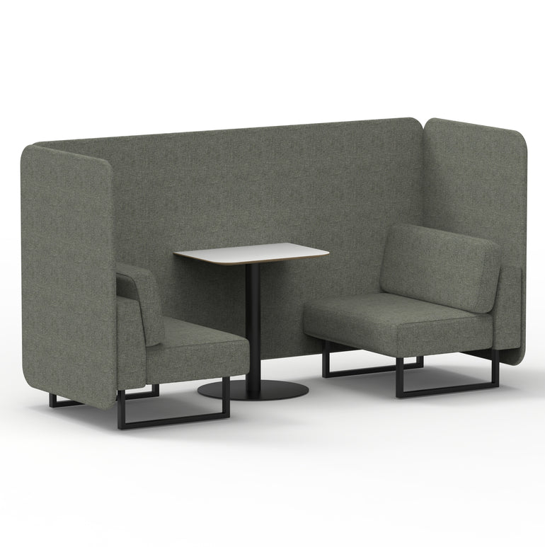 Brixworth Bench Booth With White Table In Single Tone