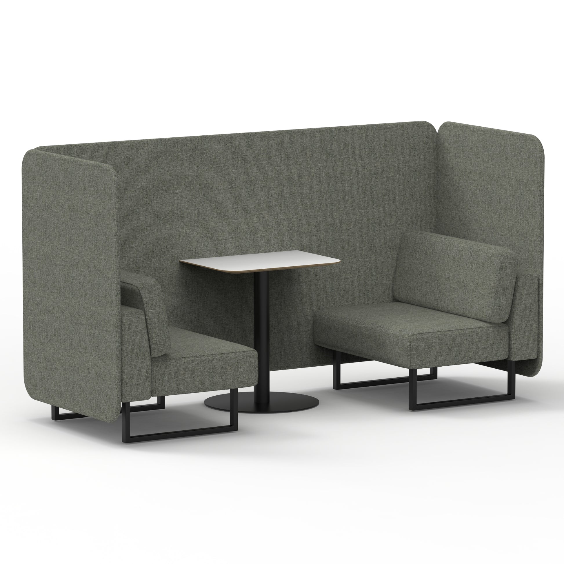 Brixworth Bench Booth With White Table In Single Tone