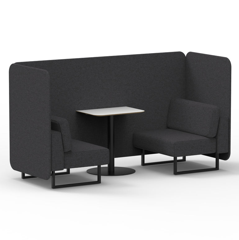 Brixworth Bench Booth With White Table In Single Tone
