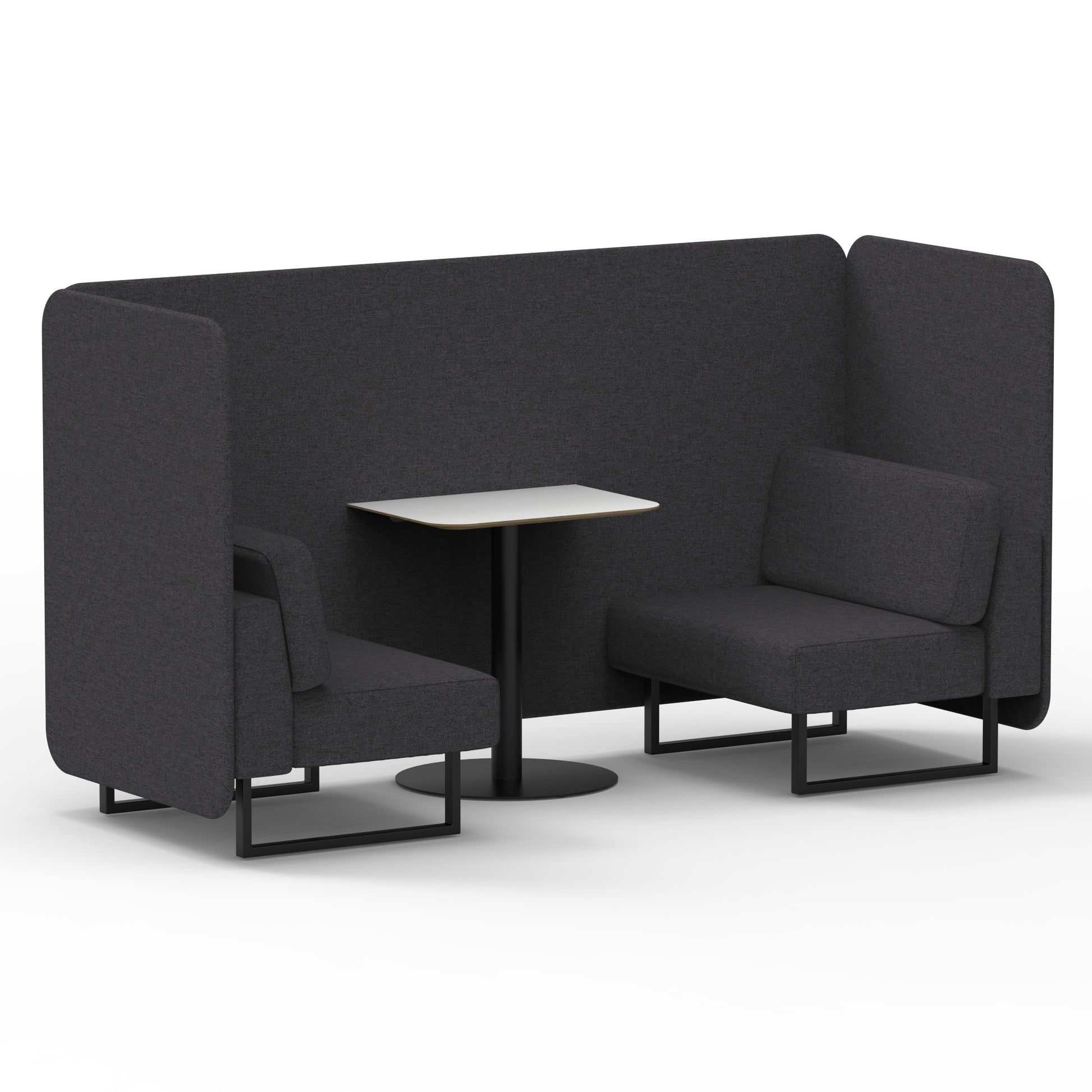 Brixworth Bench Booth With White Table In Single Tone