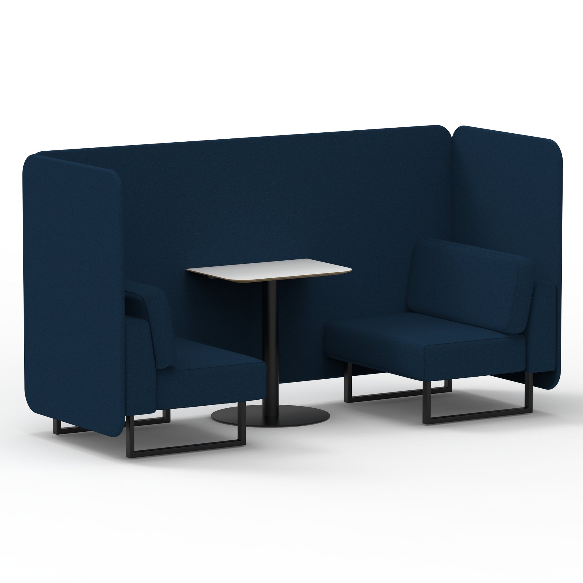 Brixworth Bench Booth With White Table In Single Tone