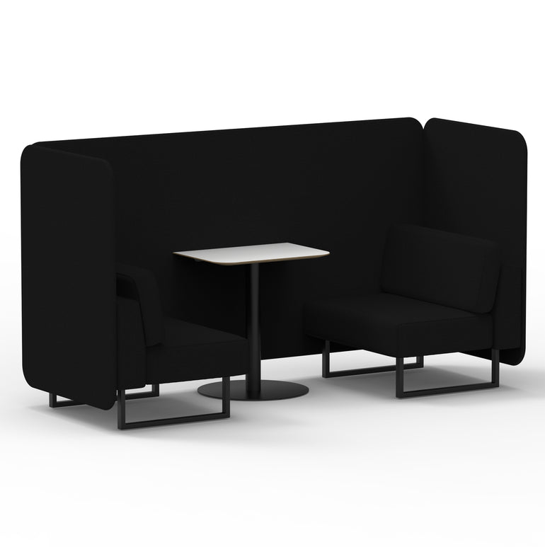 Brixworth Bench Booth With White Table In Single Tone