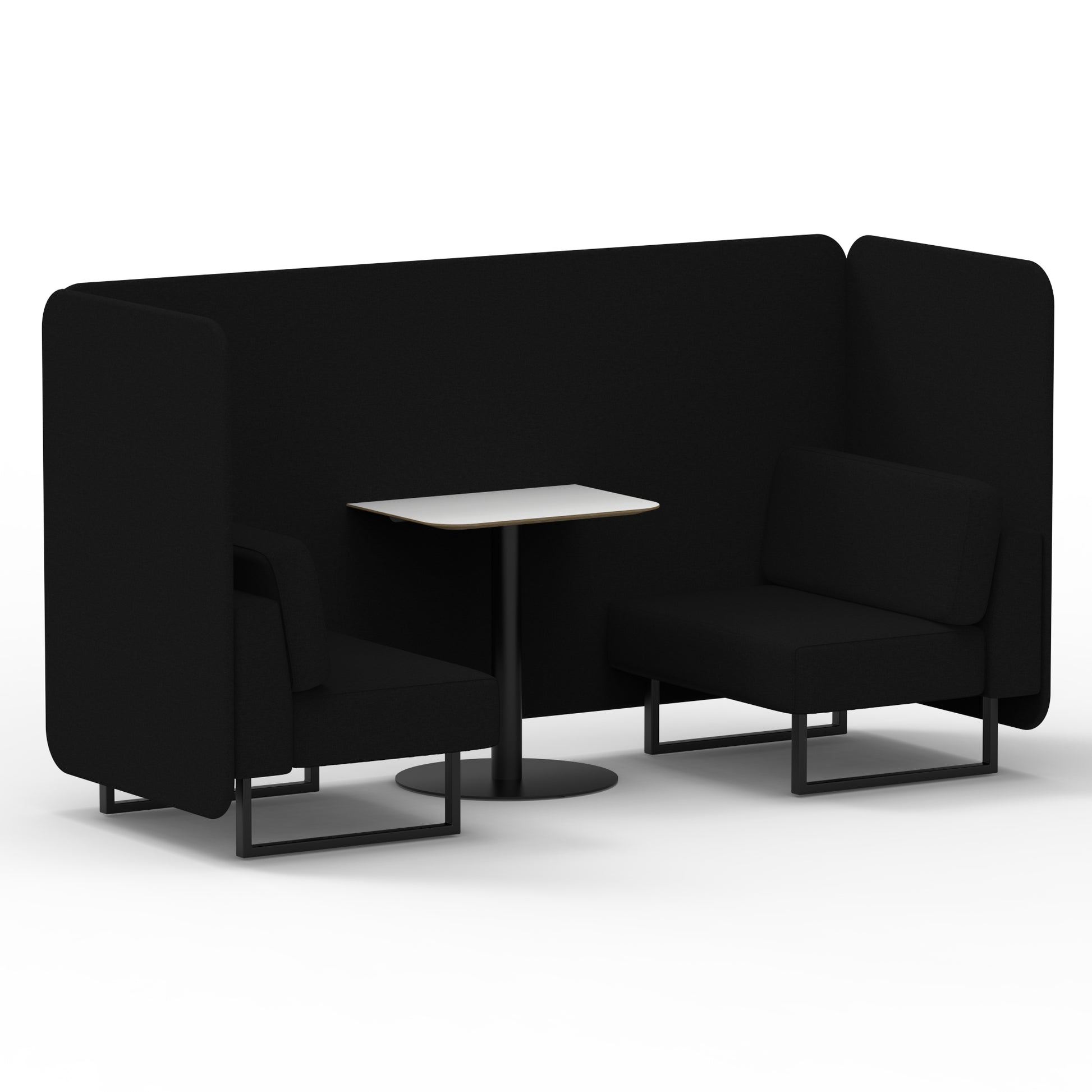 Brixworth Bench Booth With White Table In Single Tone