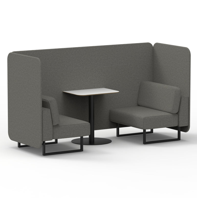Brixworth Bench Booth With White Table In Single Tone