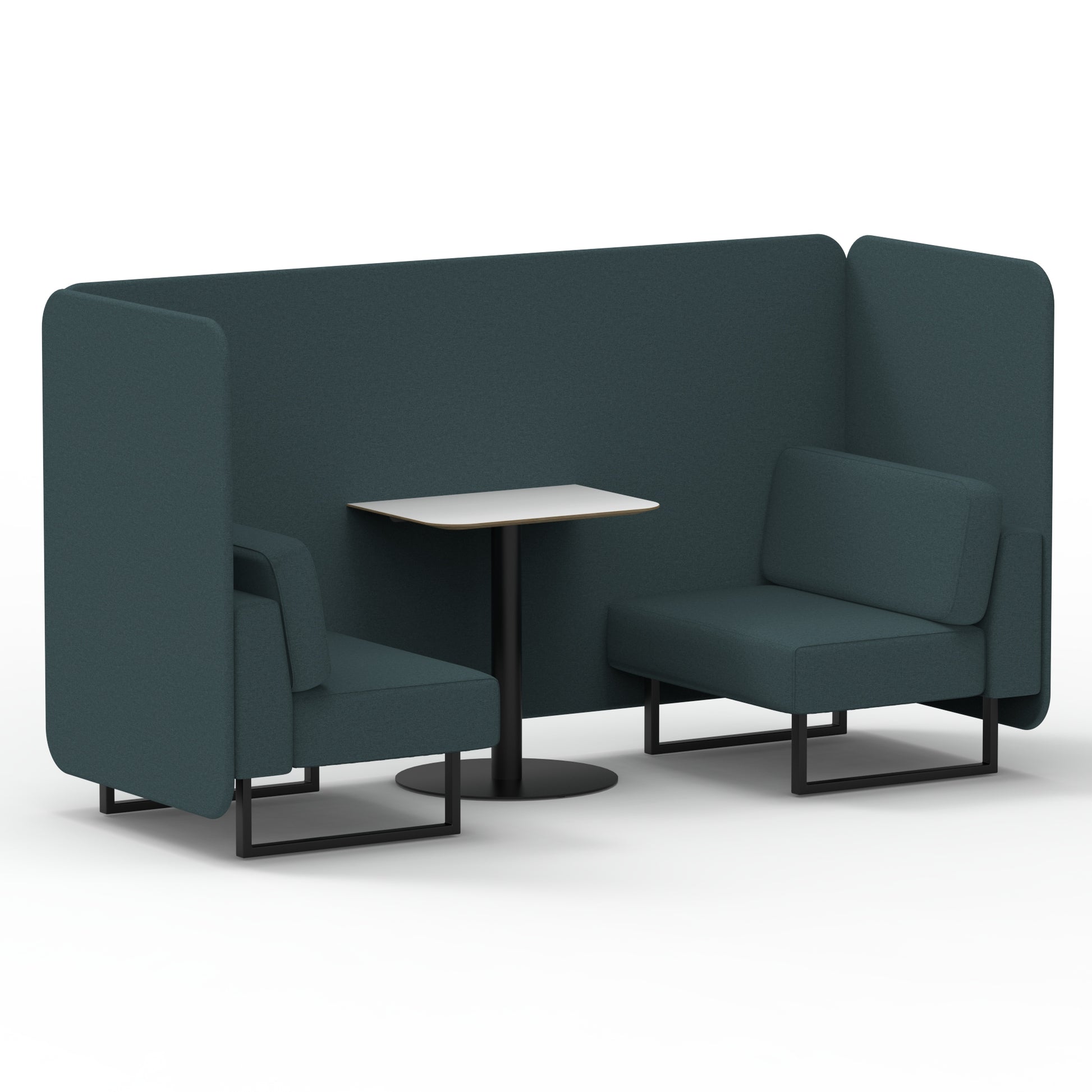 Brixworth Bench Booth With White Table In Single Tone