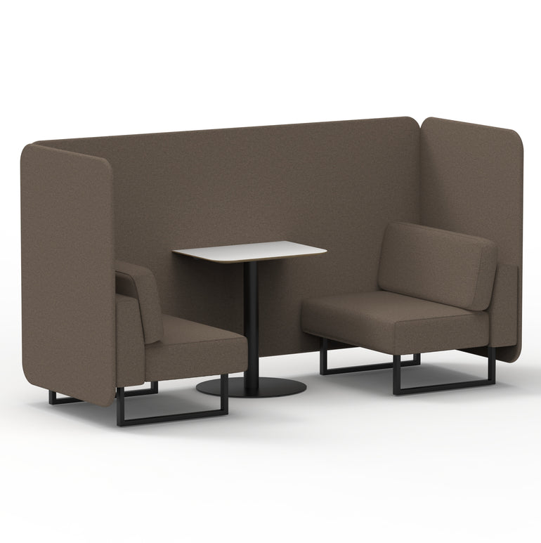 Brixworth Bench Booth With White Table In Single Tone