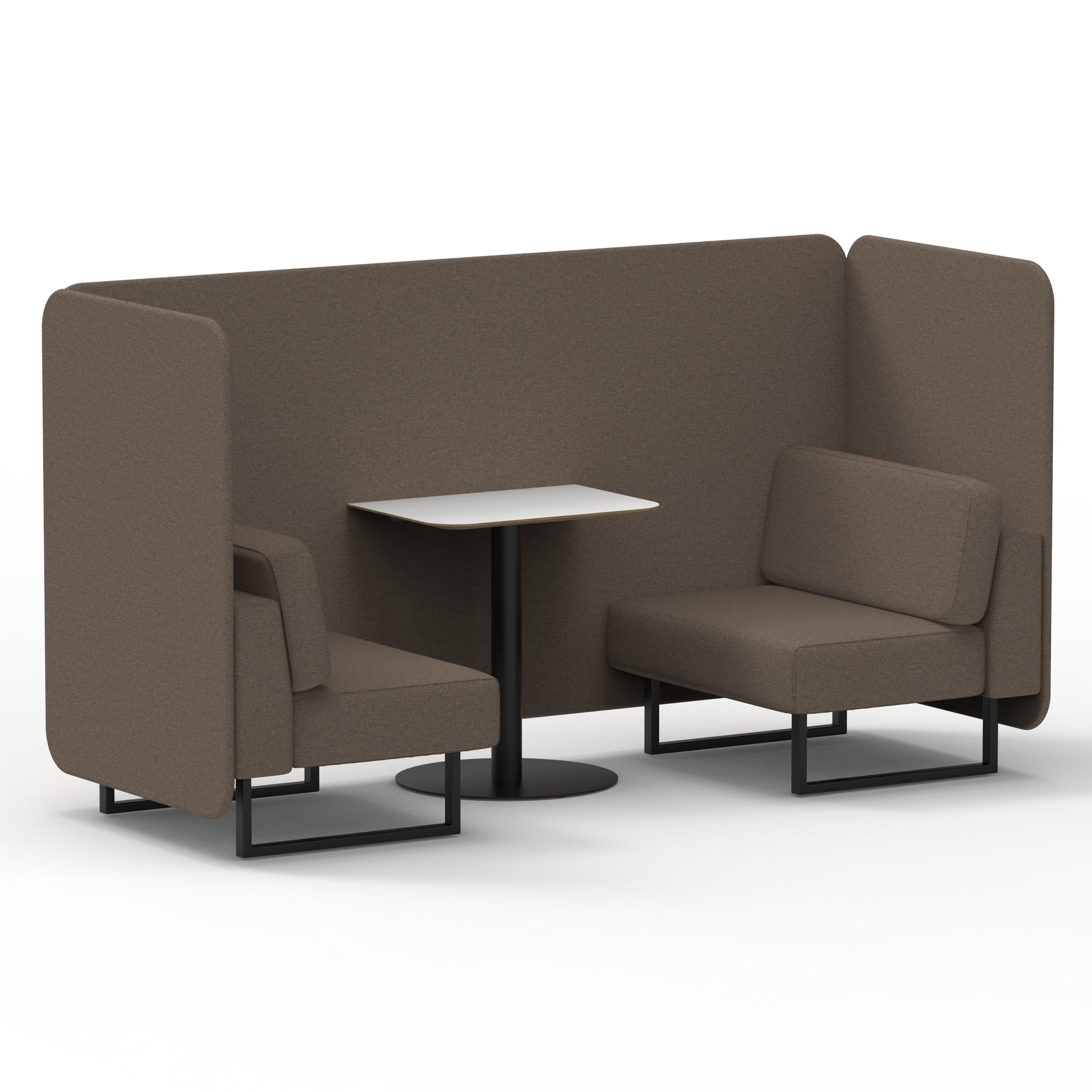 Brixworth Bench Booth With White Table In Single Tone