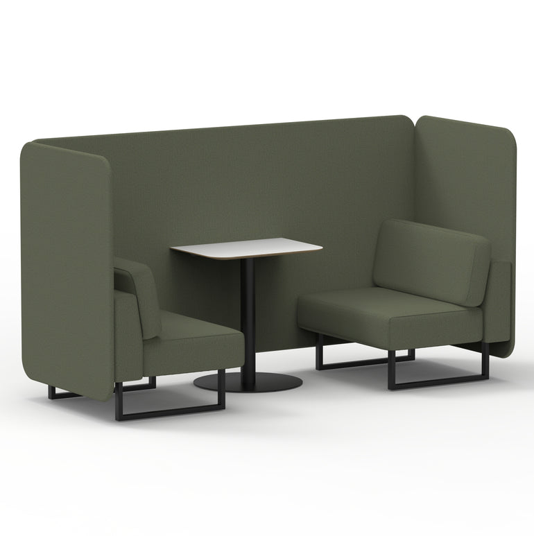 Brixworth Bench Booth With White Table In Single Tone