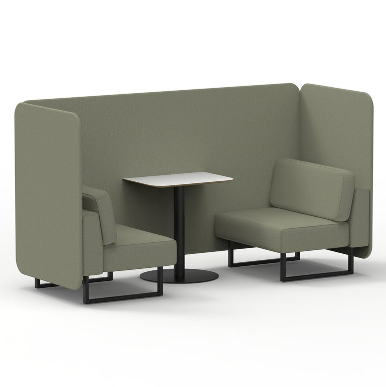 Brixworth Bench Booth With White Table In Single Tone