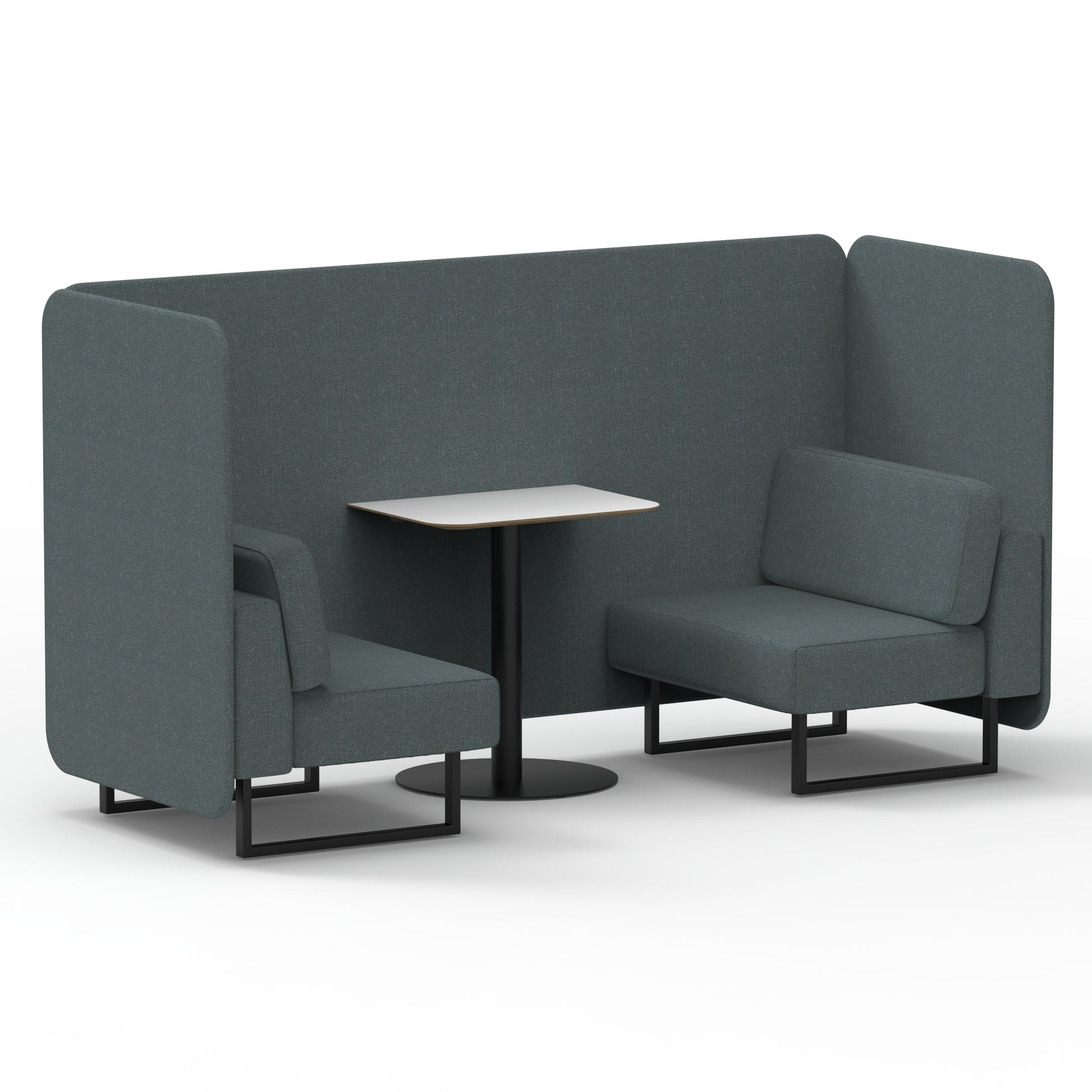 Brixworth Bench Booth With White Table In Single Tone