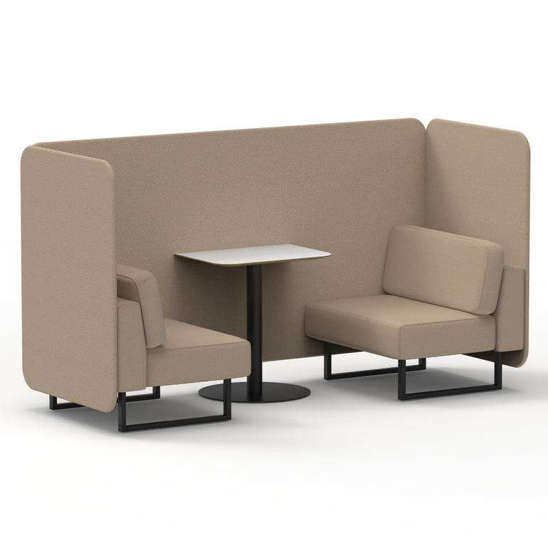 Brixworth Bench Booth With White Table In Single Tone