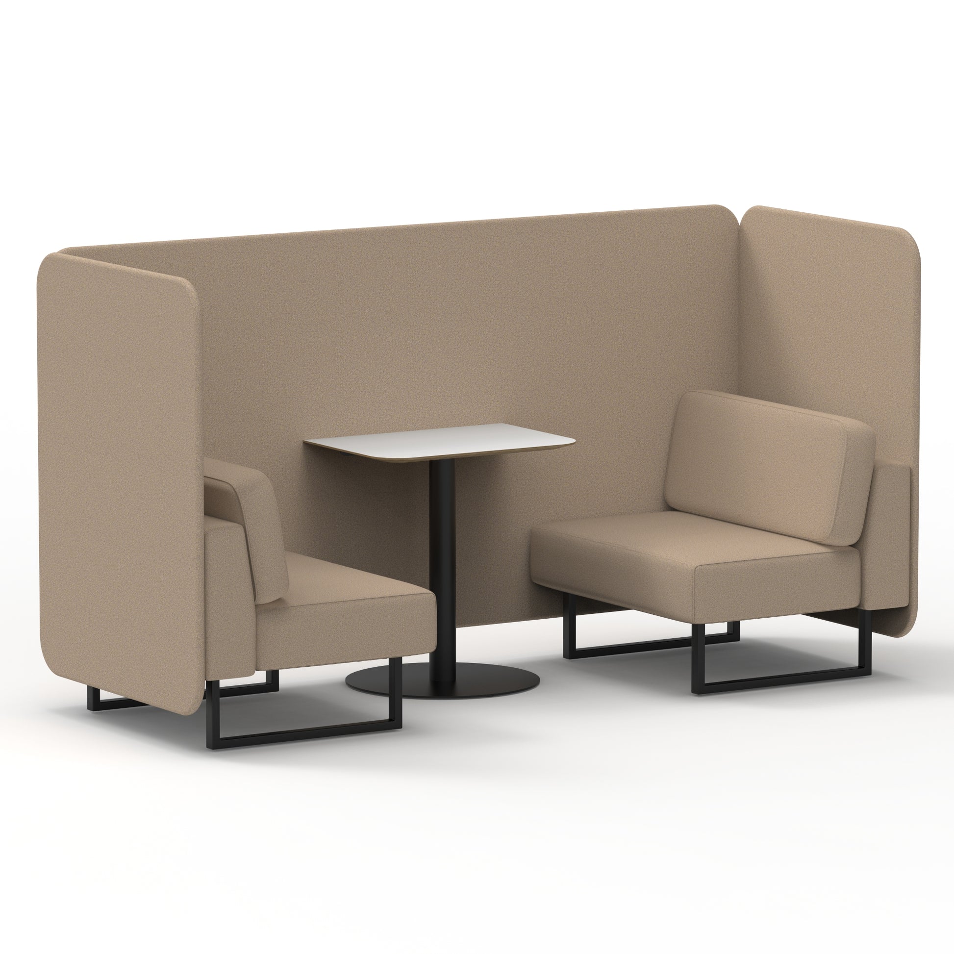 Brixworth Bench Booth With White Table In Single Tone