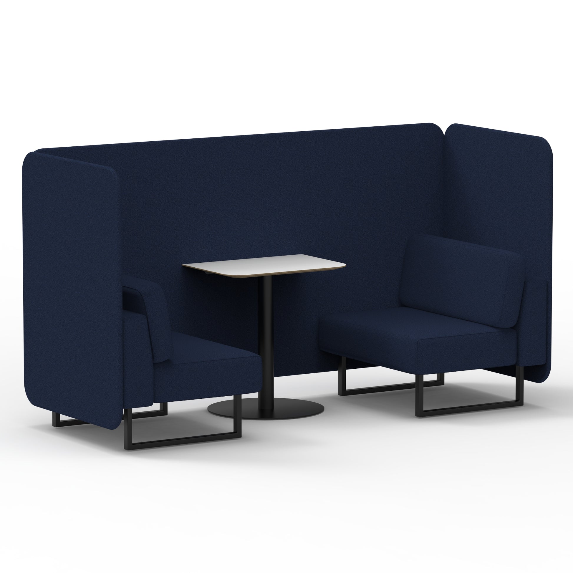 Brixworth Bench Booth With White Table In Single Tone