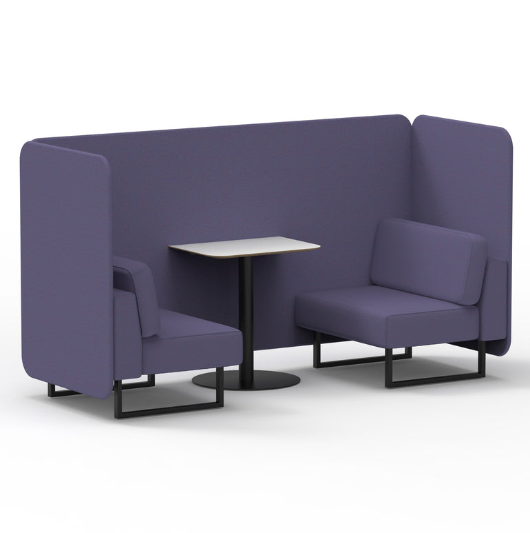 Brixworth Bench Booth With White Table In Single Tone