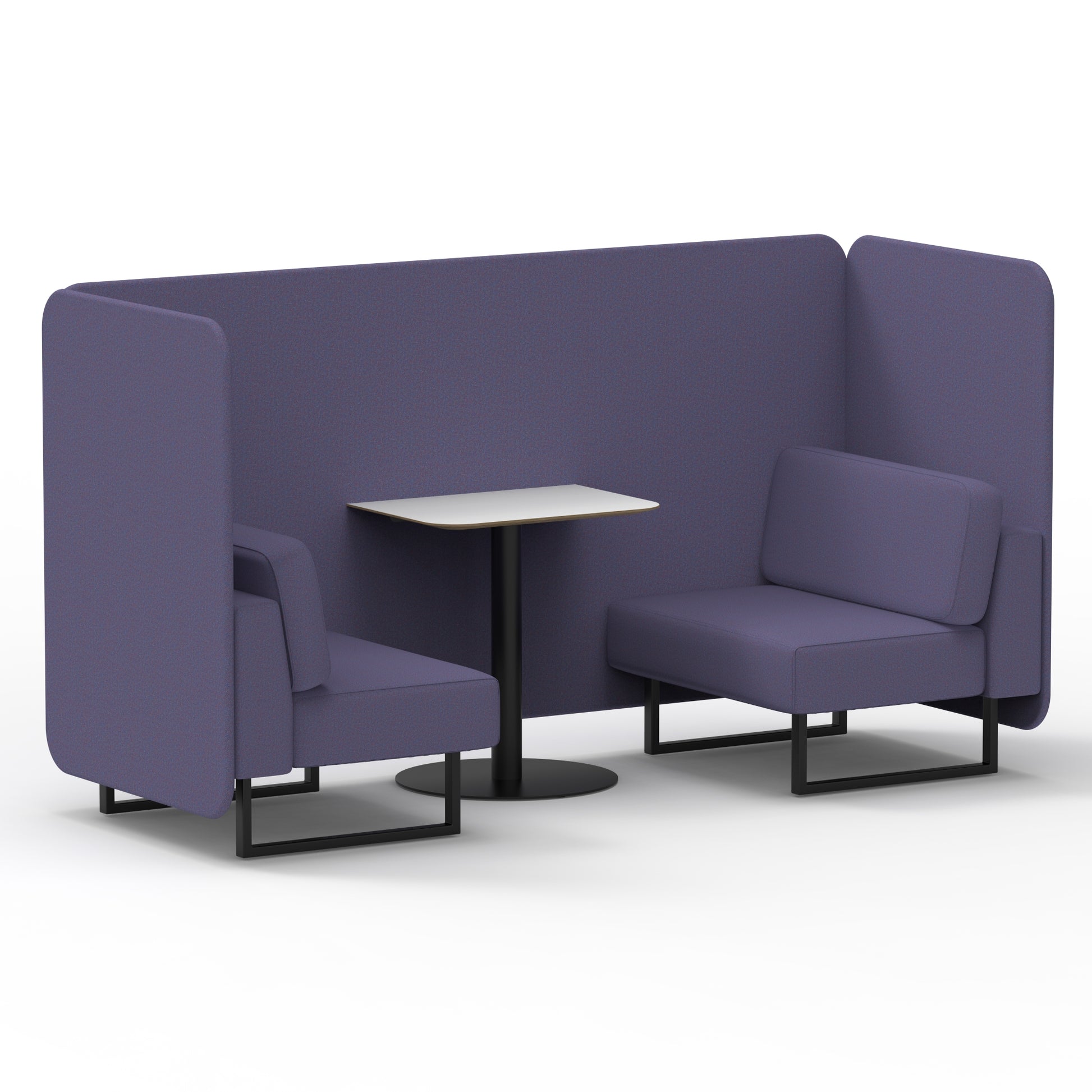 Brixworth Bench Booth With White Table In Single Tone