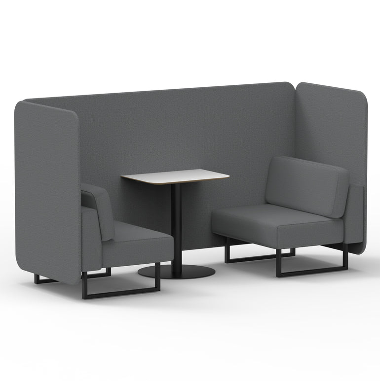 Brixworth Bench Booth With White Table In Single Tone
