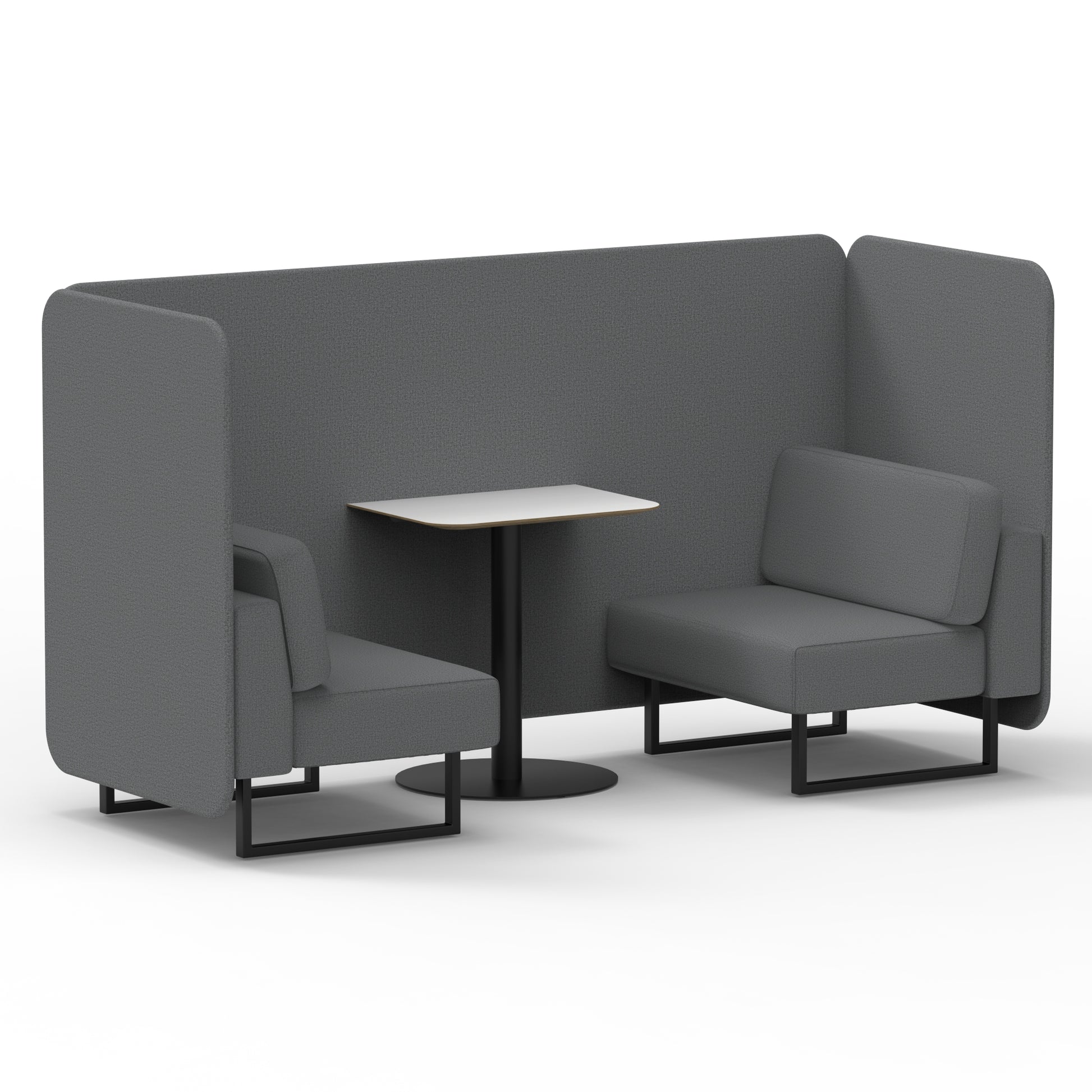 Brixworth Bench Booth With White Table In Single Tone