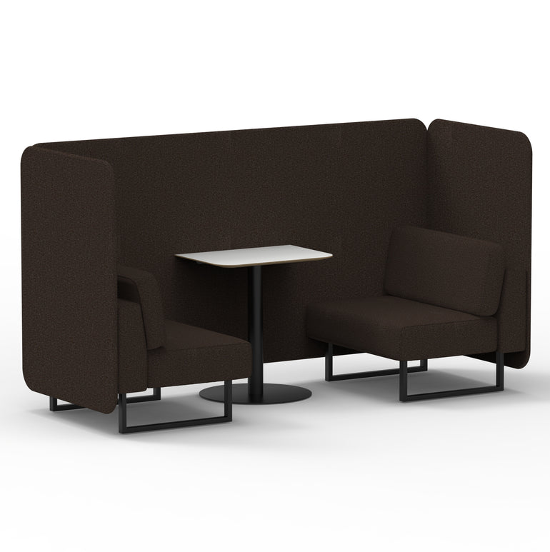 Brixworth Bench Booth With White Table In Single Tone