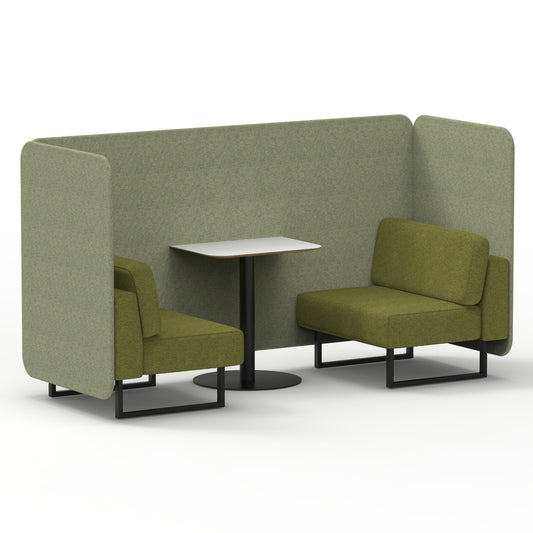Brixworth Bench Booth With White Table In Two Tone