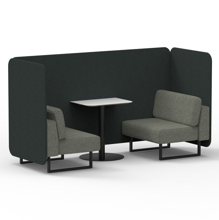 Brixworth Bench Booth With White Table In Two Tone