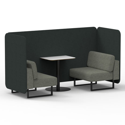Brixworth Bench Booth With White Table In Two Tone