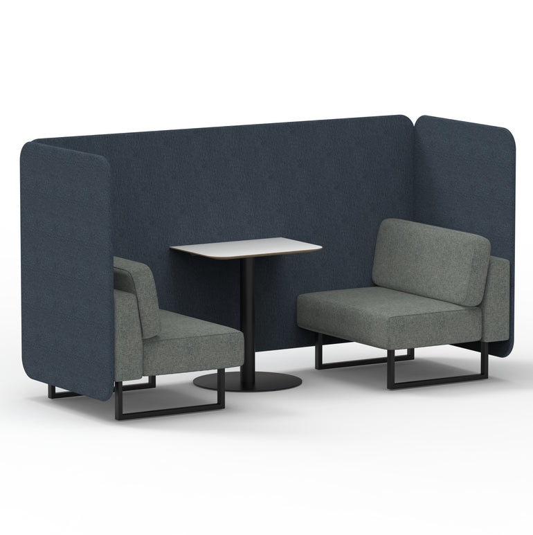 Brixworth Bench Booth With White Table In Two Tone